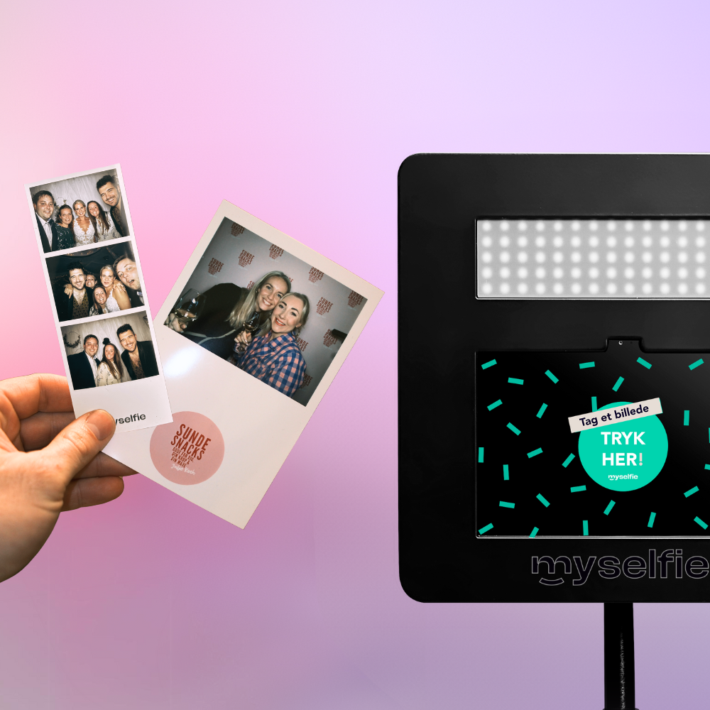Myselfie fotobås med fotoskrivare