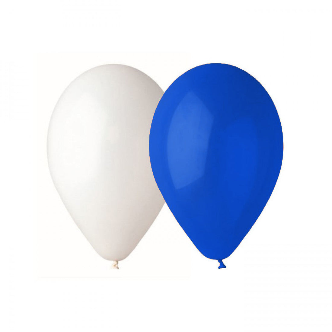 Blå och vit ballong