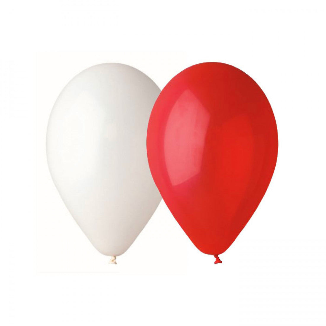 Röd och vit ballong